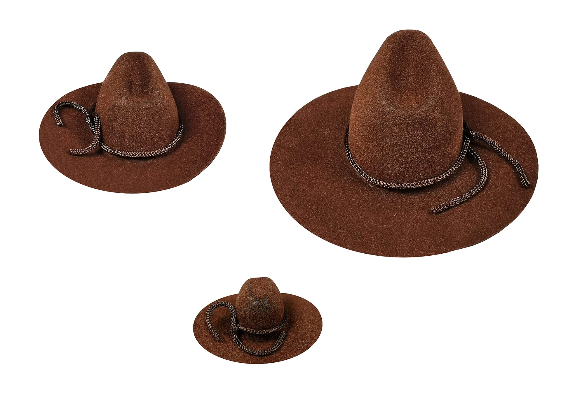 CalCastle Craft 12pcs Mini Cowboy Hat Western Wedding Favors Decoration 2" Brown