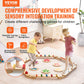 VEVOR Balance Beam Stepping Stones, 6 PCS Wooden Toddler Balance Boards, Montessori Toy for Kids 3-6, Build Coordination and Gross Motor Skills