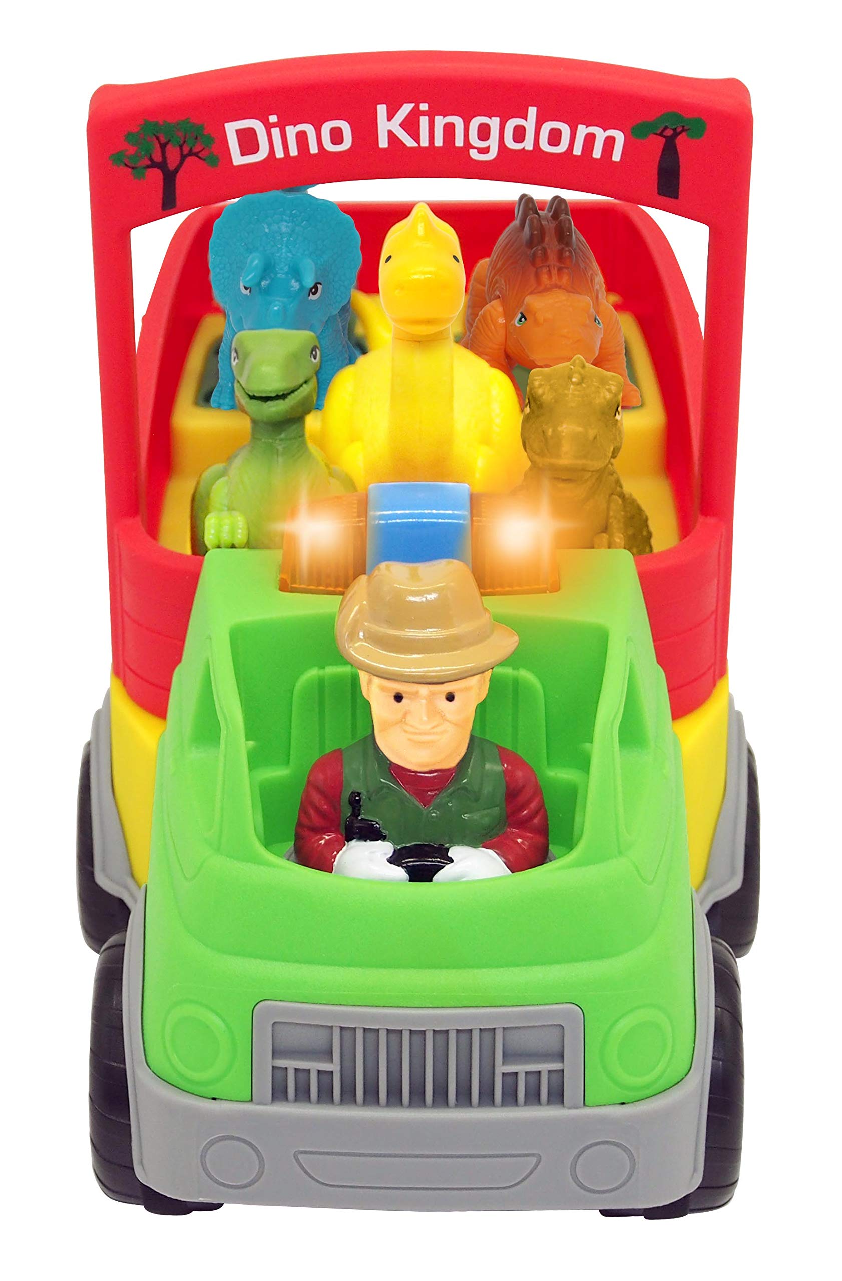 Kiddieland Dinosaur Safari Truck - Toy Vehicle with 5 Roaring Dino Figures