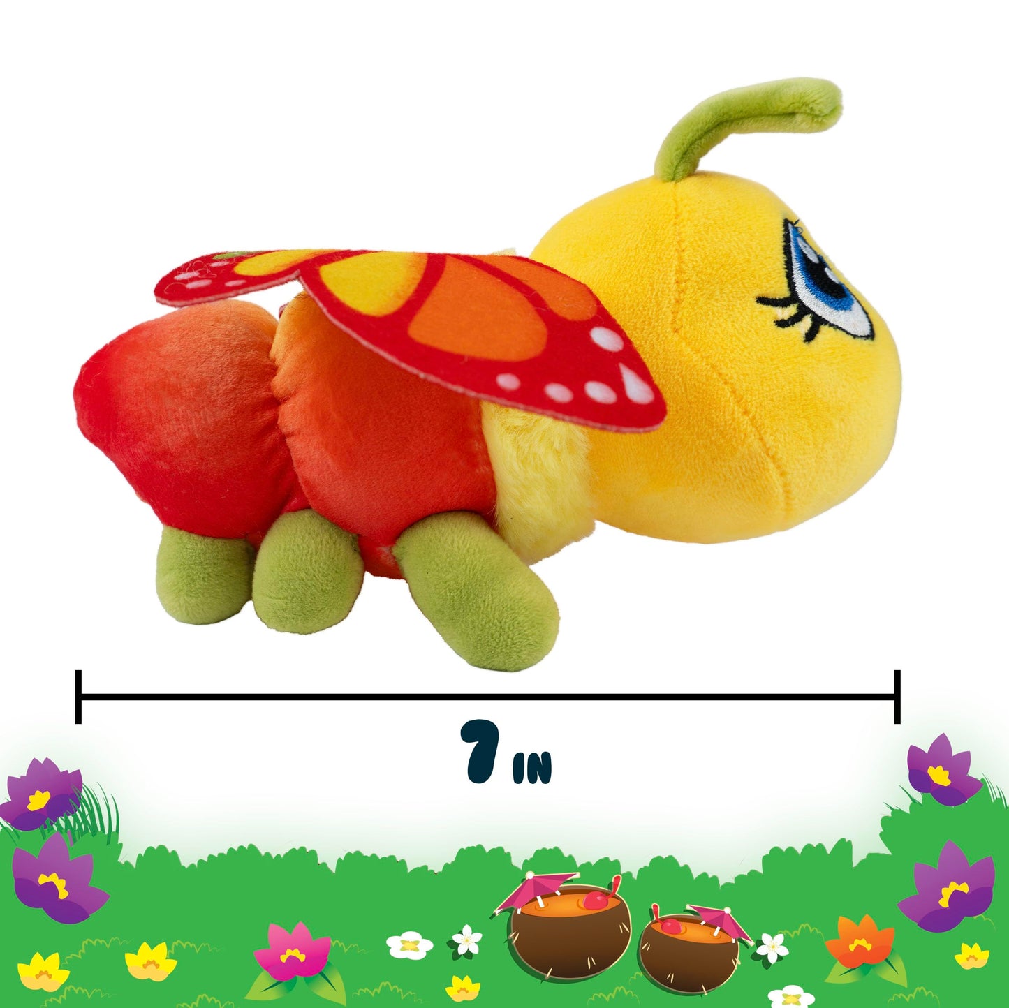 Snuggle Bugs (Butterfly) - Tropical Punch Scented Plush Toy - Cute Butterfly Stuffed Animal for Kids, Aromatherapy Gift, Soft Collectible Plush Bug