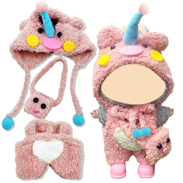 17cm Clothes Set(NO Doll),Hat & Overalls Set for 17cm Accessories Suit,Stylish Adorable Dolls Clothes Accessories,Cute Clothes for Dress up Unique