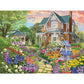 Bits and Pieces 300 Piece Puzzles for Adults 300 Large Pieces 18" x 24" Jigsaw Puzzles, Flowers Birds Gazebo, Random Die Cut, No 2 Pieces Alike