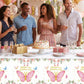 DAWZMR 6PCS Butterfly Tablecloth, Butterfly Birthday Party Decorations, Disposable Plastic Table Covers Supplies, 70.8 X 42.5 Inche