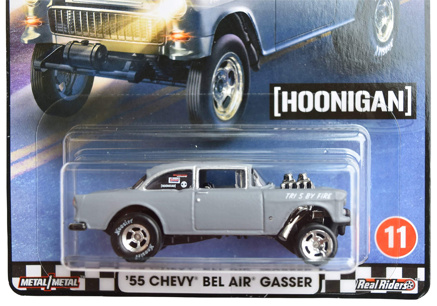 Hot Wheels Boulevard '55 Chevy Bel Air Gasser, Gray [Silver Engine]