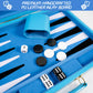 Froggod Light Blue 15 Inch Backgammon Sets for Adults, Classic Board Game