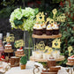 Sweet Home Happy Birthday Cupcake Toppers Gold Glitter Party Decoration