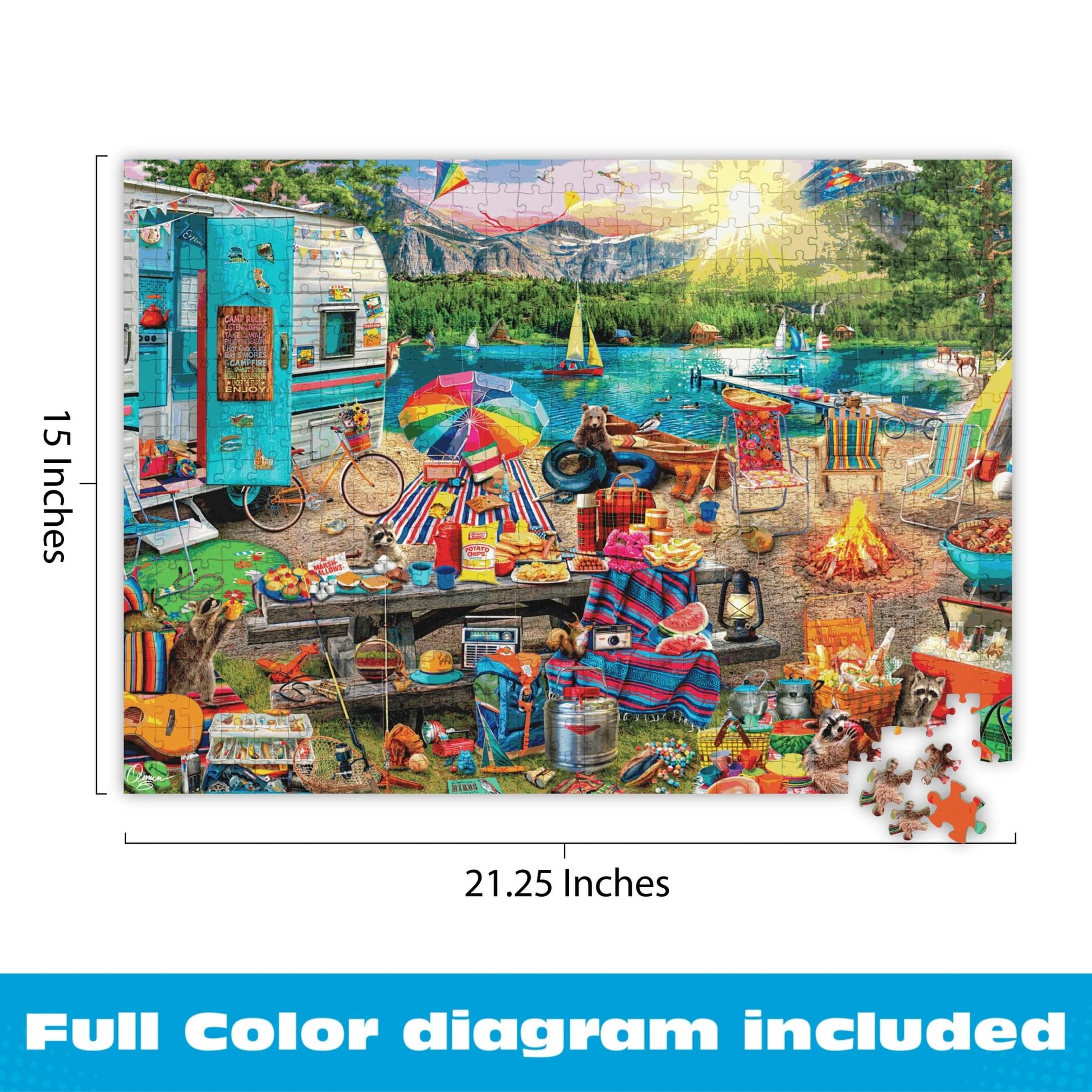 Buffalo Games - Aimee Stewart Merry Mushroom Cottage - 1000 Piece Puzzle
