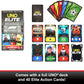 Mattel Games UNO Elite Formula 1 2025 Core Edition Starter Pack Card Game with 4 Game Booster Packs & 2 Promo Cards for Kids, Fans, Families & Game