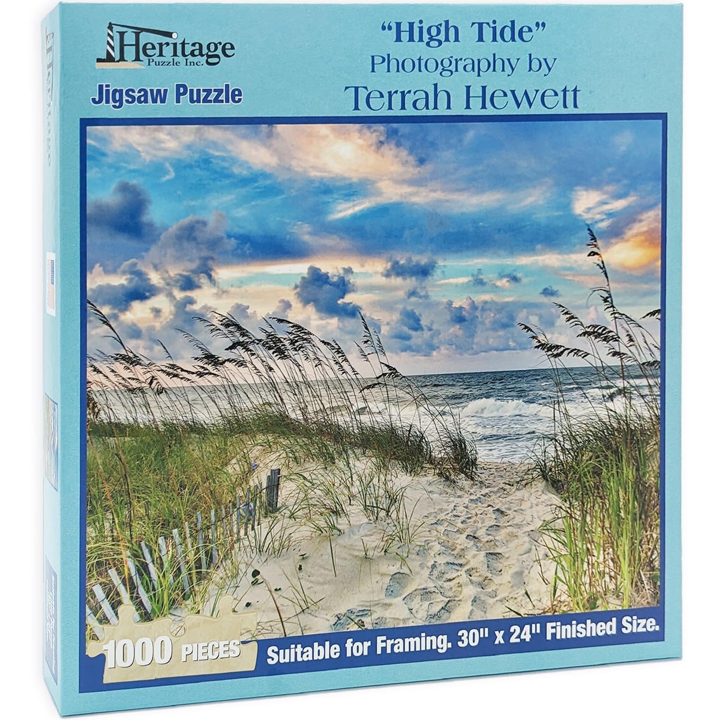 Heritage Puzzle High Tide Beach Ocean by Terrah Hewett 1000 Pieces