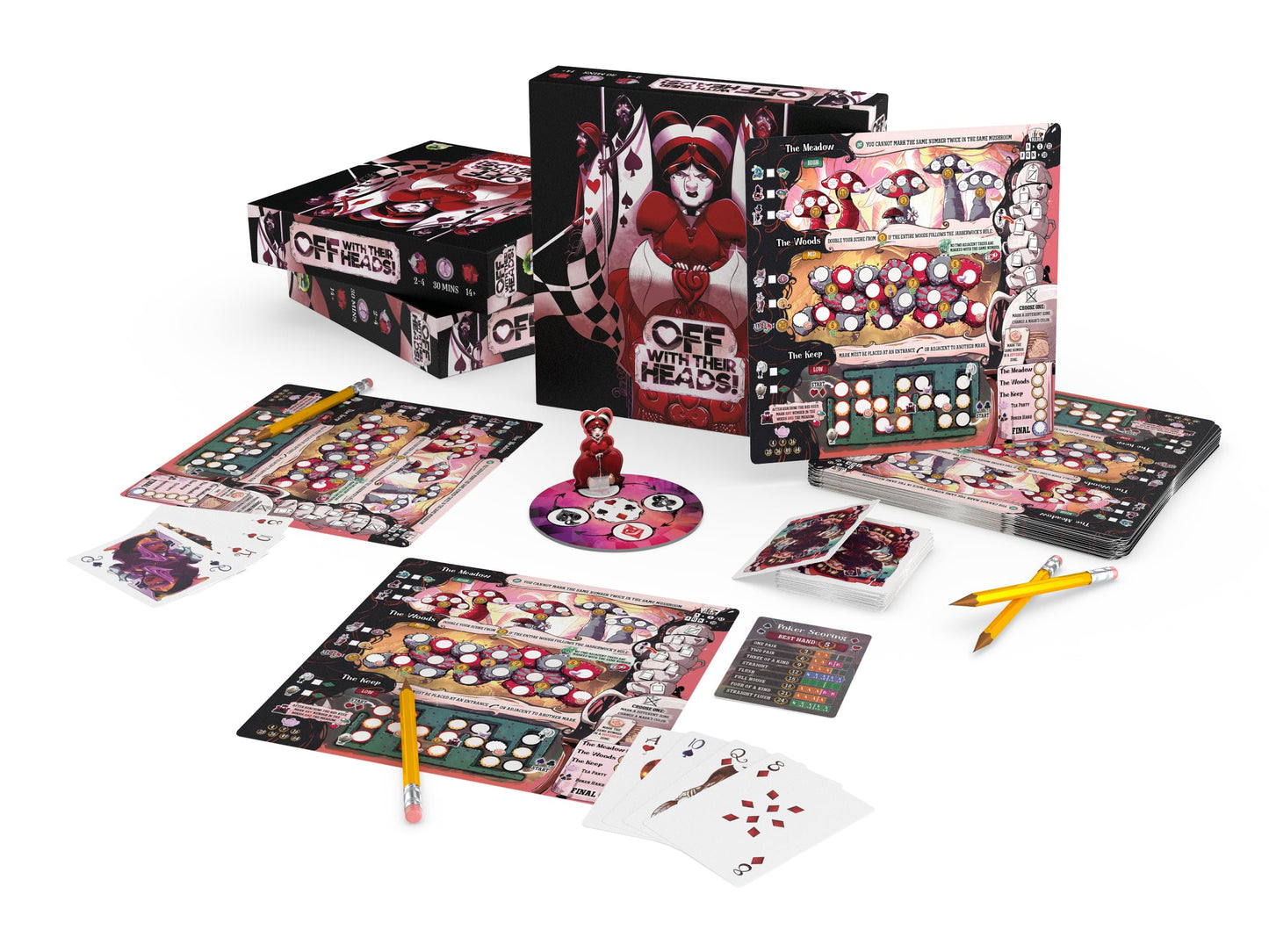 Druid City Off with Their Heads! Board Game | Trick-Taking & Write Strategy Game, Dark Wonderland Party Game | 2-6 Players, 30 Min Playtime Family