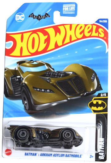 Hot Wheels Batman Arkham Asylum Batmobile, Batman 2/5 [Gold] 54/250