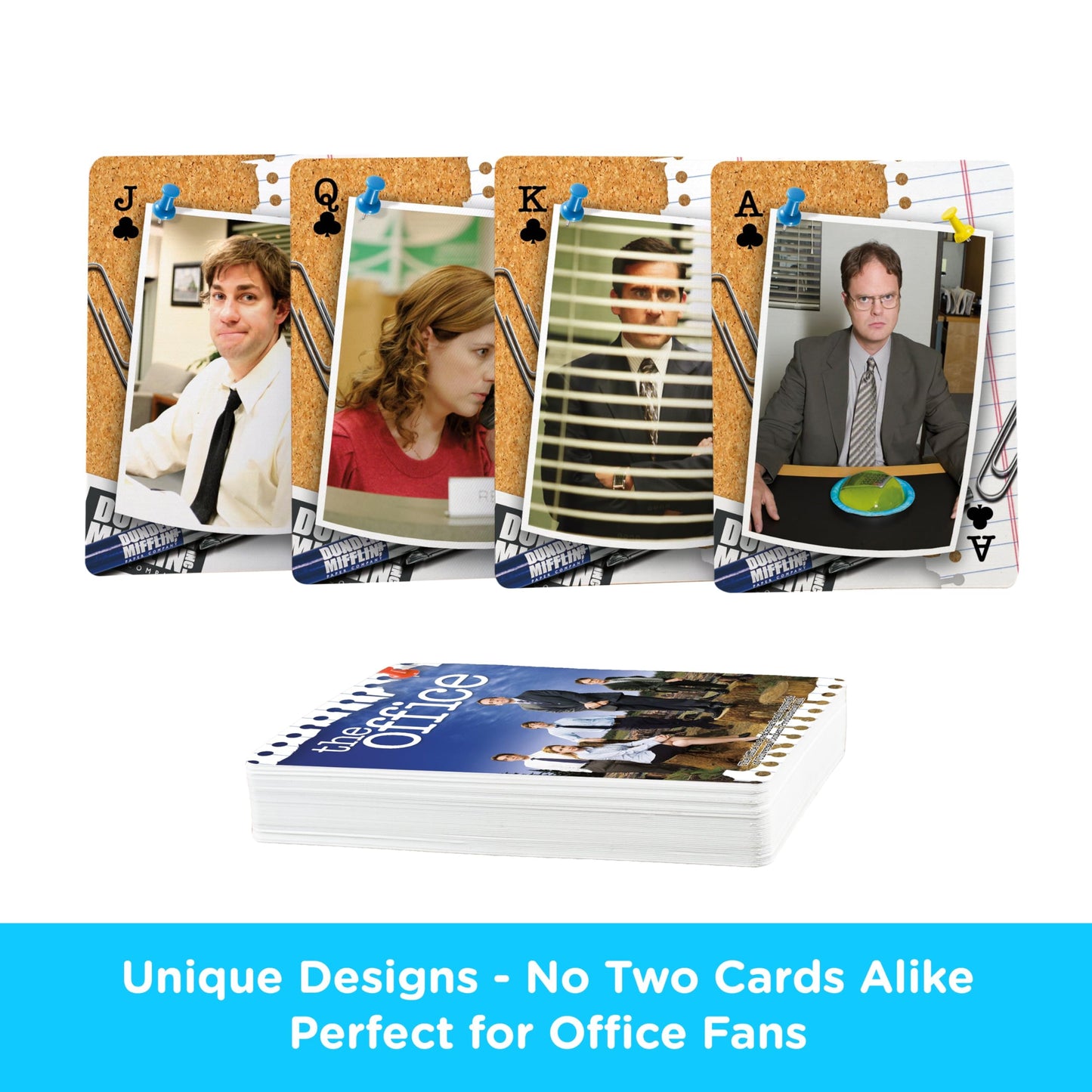 AQUARIUS The Office Cast Playing Cards - The Office Themed Deck of Cards for Your Favorite Card Games - Officially Licensed The Office Merchandise