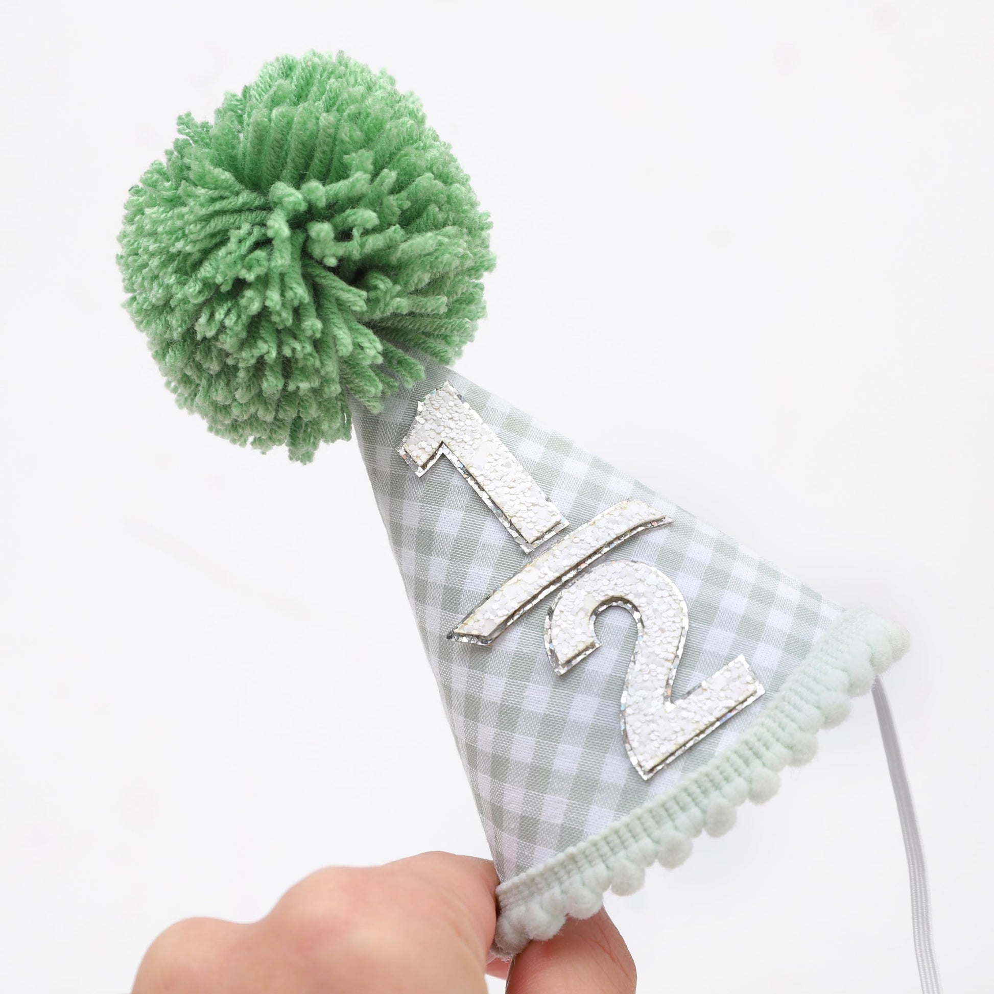 WAHAWU 1/2 Birthday Hat - Cutie Six Months Party Decorations, Green Glitter Half Party Crown, 1/2 Birthday Hat Costume Headwear, For He Or Her Cake