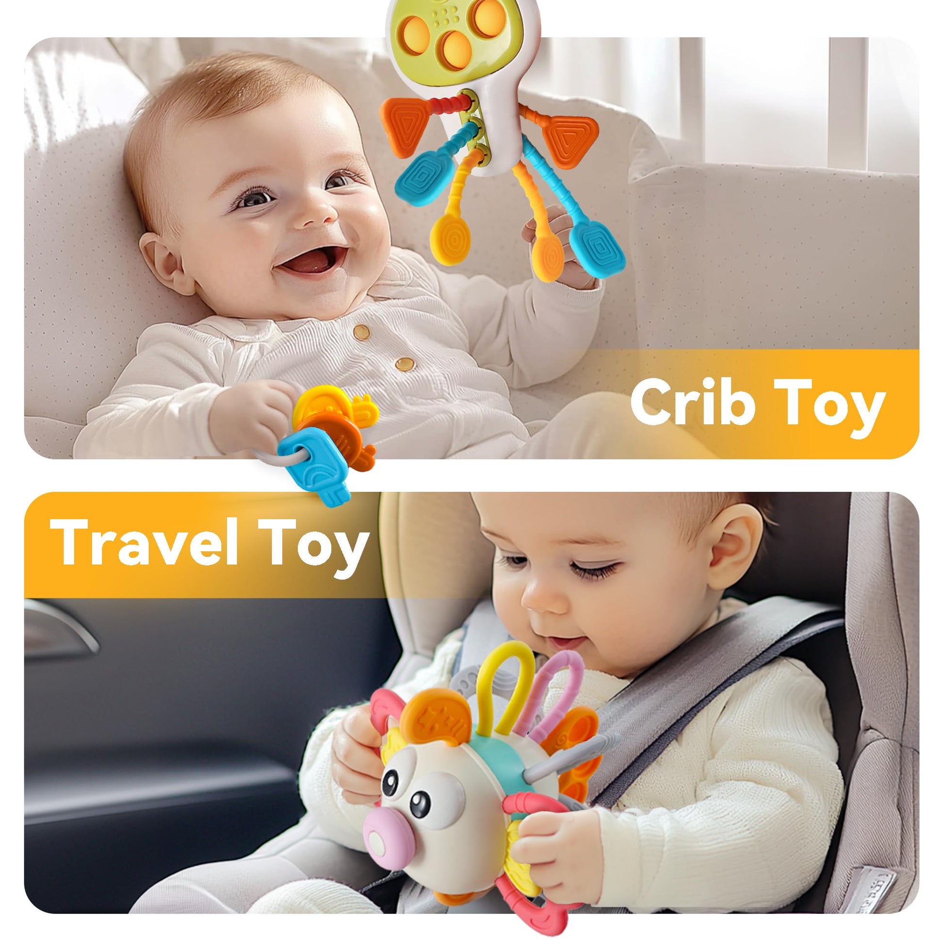 iPlay, iLearn Baby Toy 6-12 Month, Infant Sensory Teething Toy, Toddler Montessori Learning Activity Busy Play Set, Babies Crib Carseat Travel First
