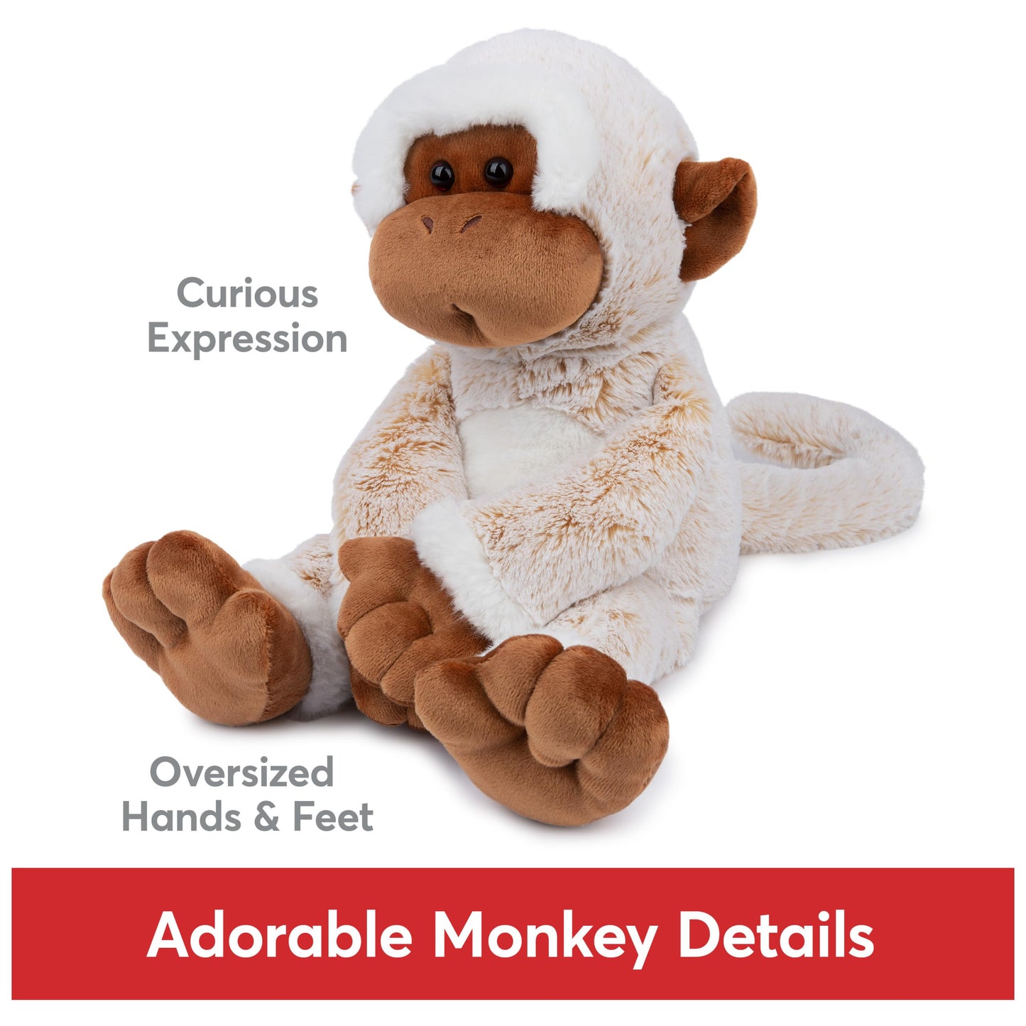 GUND Tilly 15-Inch Monkey Stuffed Animal Sensory Toy, Ages 0+