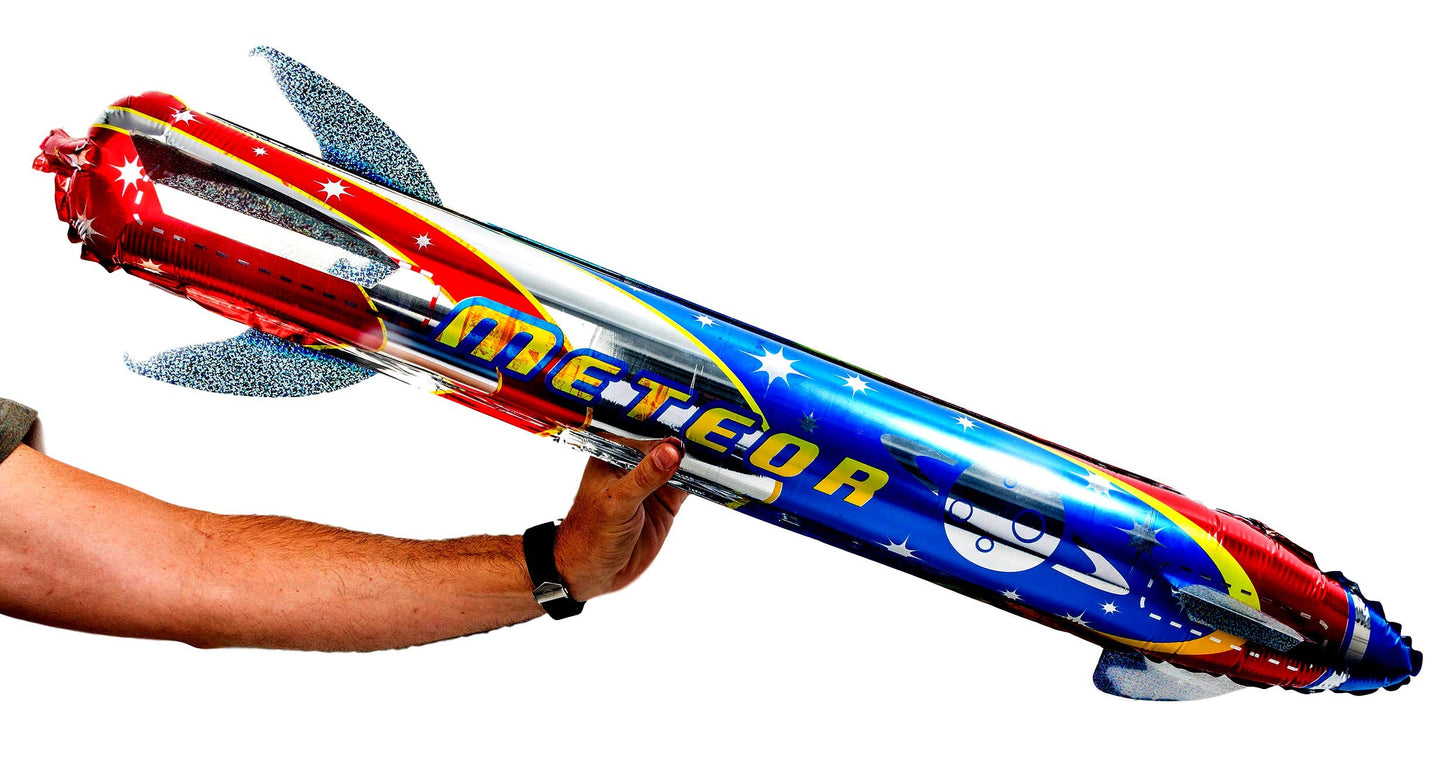JA-RU Giant 41" Inflatable Rocket Ship Toy (1 Unit) Space Themed Party Decorations for Kids. Inflatable Pool Accessories. Solar System Toys