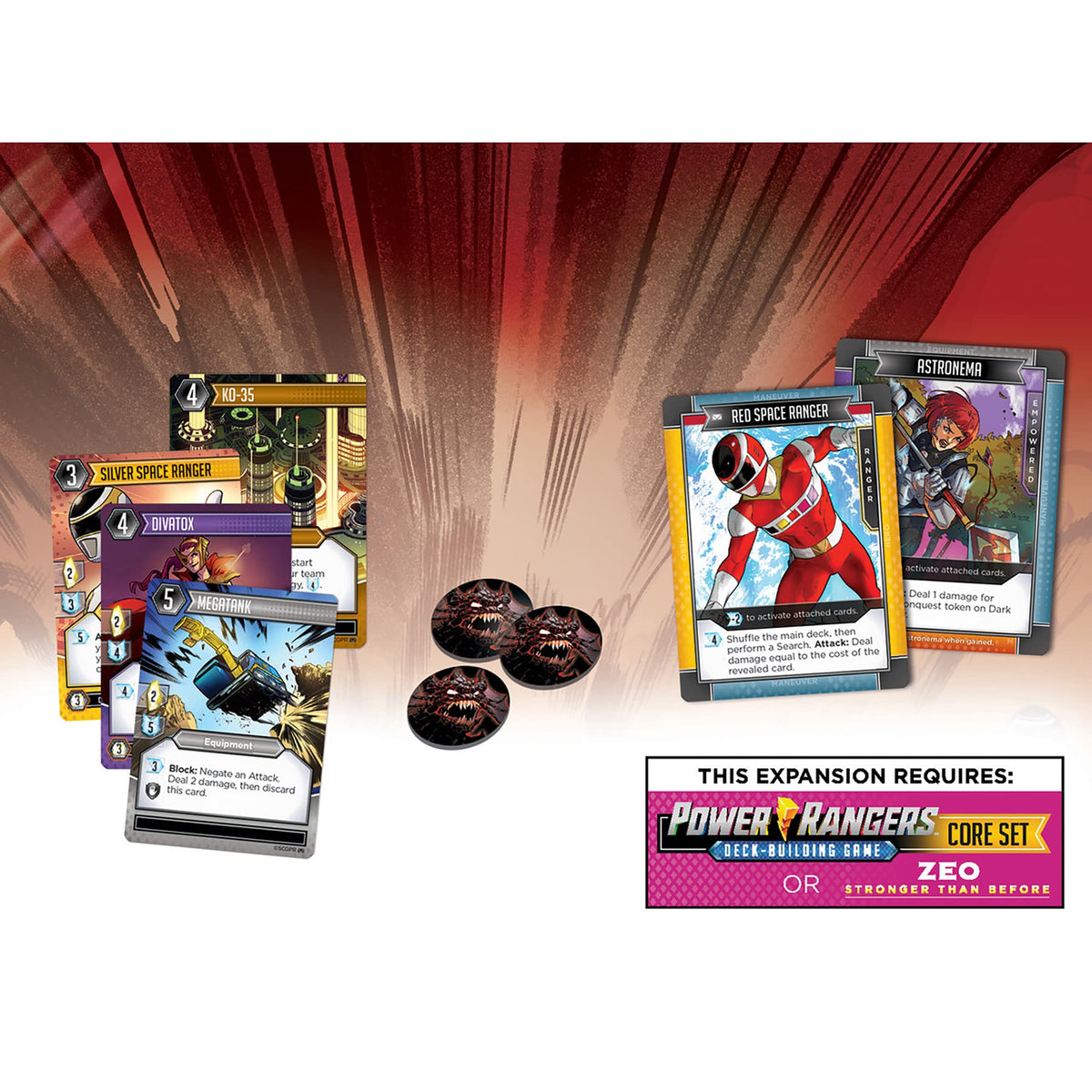 Renegade Game Studios Power Rangers Deck-Building Game Flying Higher
