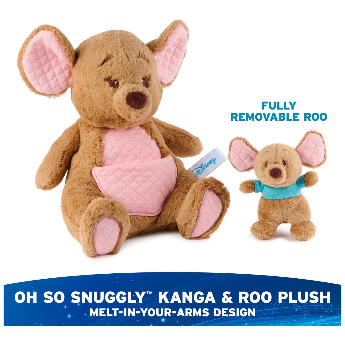 GUND Disney Winnie the Pooh Oh So Snuggly Kanga & Roo 12.5” Plush Ages 0+