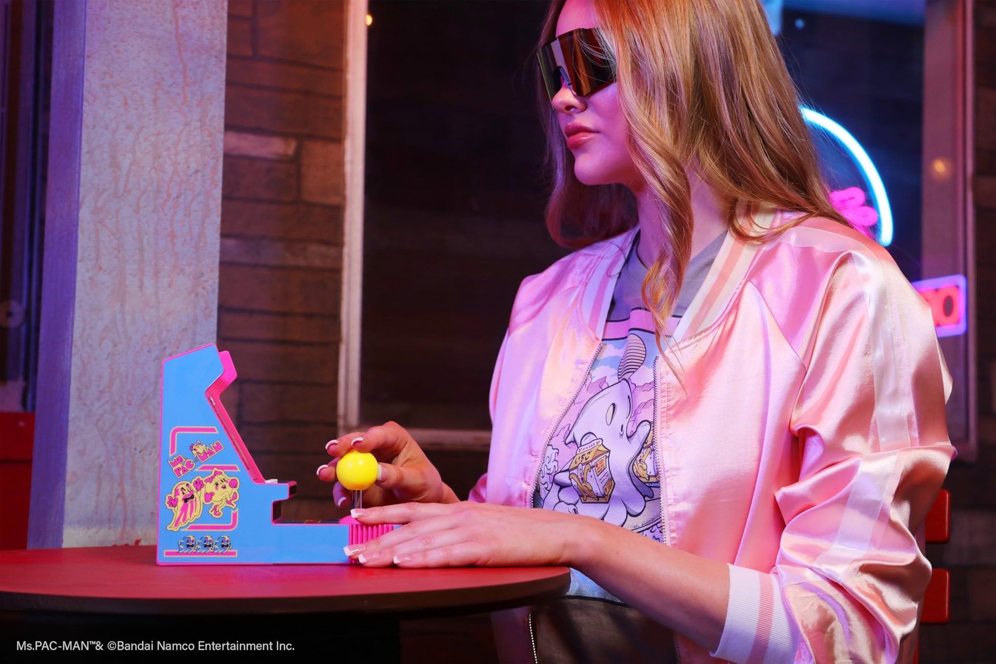 My Arcade Ms. Pac-Man Joystick Player: Arcade Classics, Retro Games, Mini Video Game Console, 2 Game Modes, Birthday Gifts