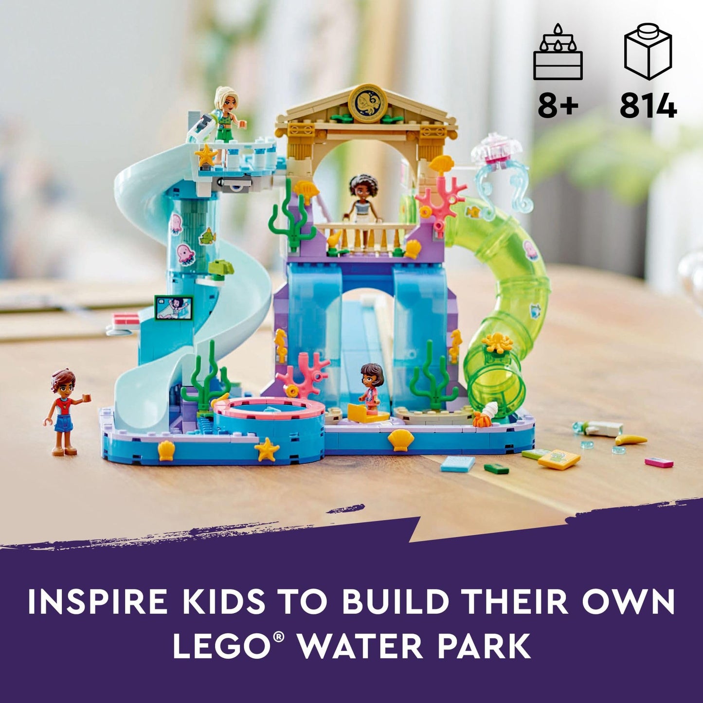 LEGO Friends Heartlake City Water Park Building Toy - Pretend Play Toy Figures & Playsets for Girls & Boys, Ages 8+ Years - Gift for Kids W/Mini-Dolls