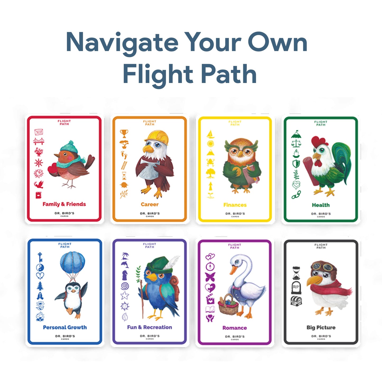 Dr. Bird's Cards - Flight Path: Authentic Relating Deck | Your Self-Help Companion for Growth, Mindfulness & Self-Love | Great for Journaling
