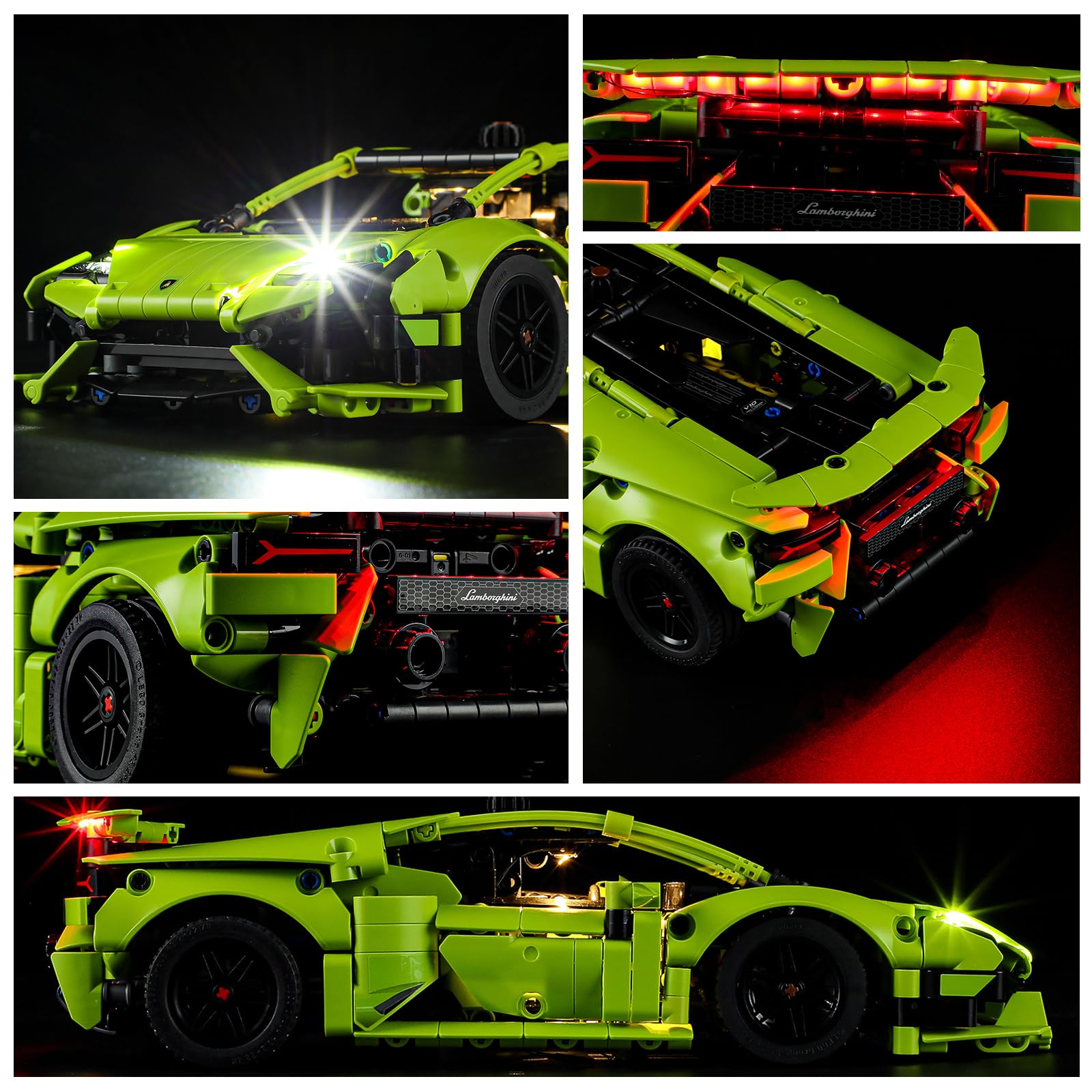 YEABRICKS LED Light for Lego-42161 Technic Lamborghini Huracán Tecnica Building Blocks Model (Lego Set NOT Included)
