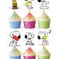 24x Cute Dog Cupcake Toppers - Strong Picks Happy Birthday Décor, Cupcake Decorations for Kids' Birthdays