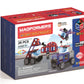 Magformers 717001 Amazing Police and Rescue Set Magnetic Construction Toy, Red, Blue, Black, Grey, ages 3+, 26 pieces,