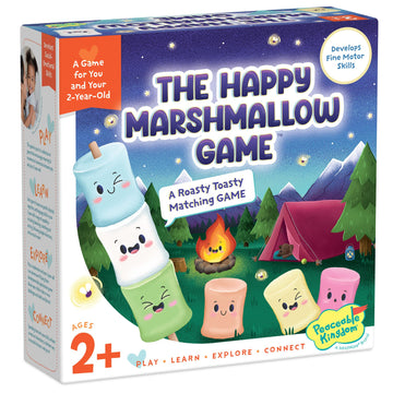 Peaceable Kingdom Happy Marshmallow Toddler Game - Develops Fine Motor Skills and Color Matching for Kids Ages 2 and Up