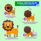 Sii Pikki Sewing Kit for Kids - 9 Easy Projects Cute Safari Animals, Beginner Sewing Kit with Felt & Instructions, Kids Sewing Kit Ages 6-12, Learn