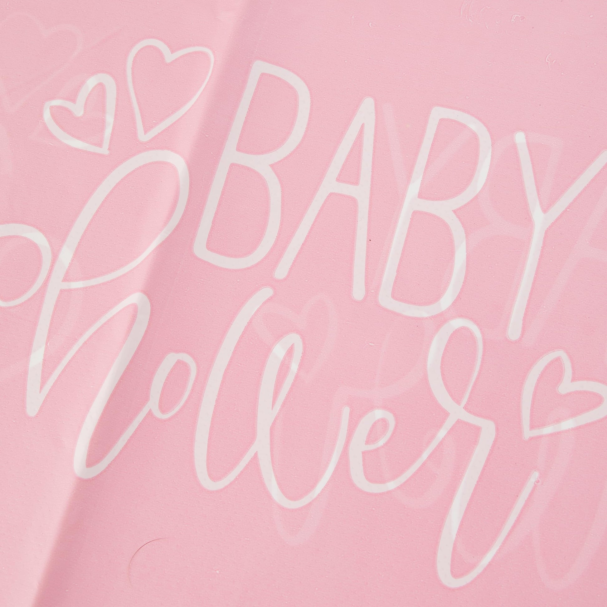 Pink Hearts "Baby Shower" Rectangular Plastic Table Cover 54" x 84" (1 Pc) - Charming & Elegant Party Decor for Your Celebration