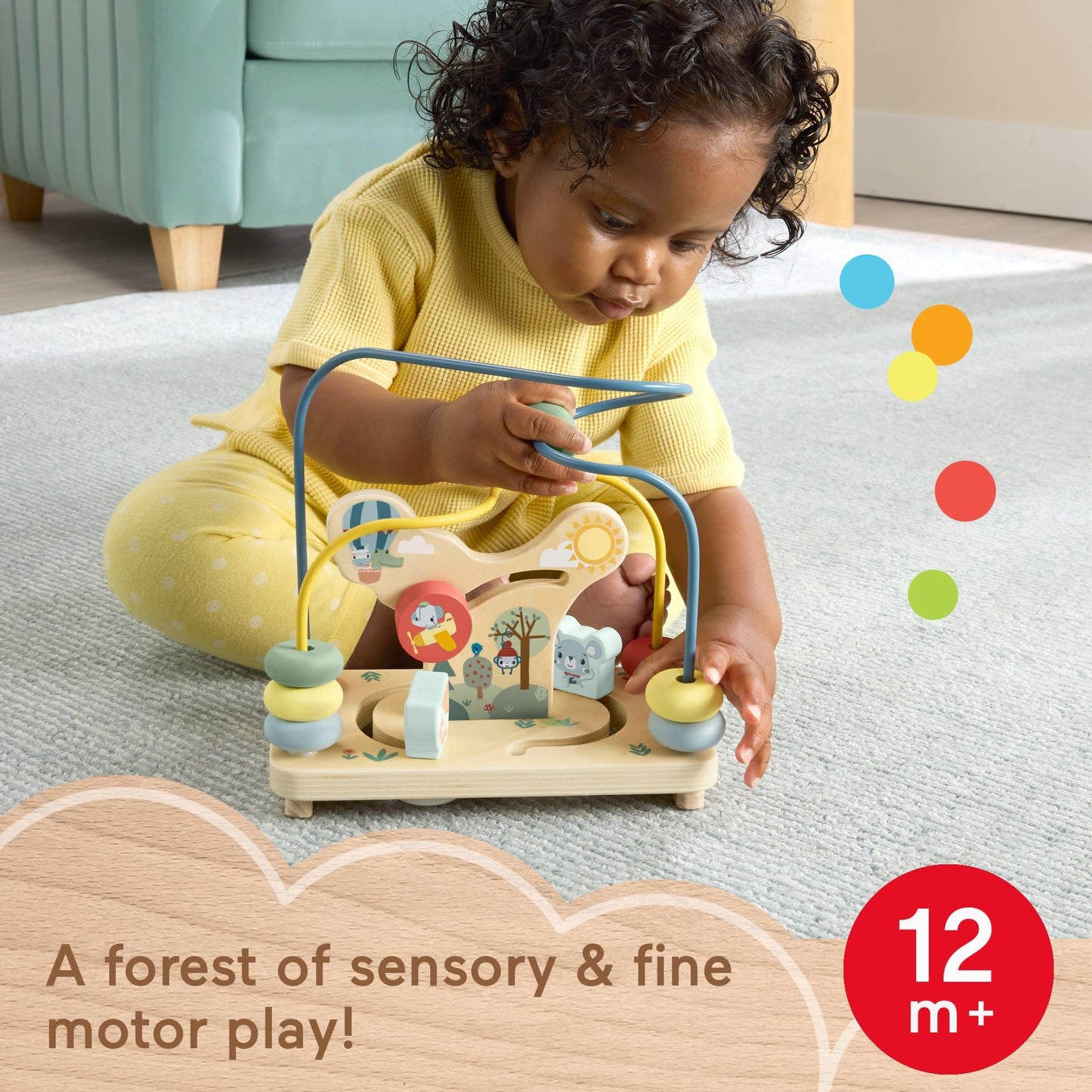 Fisher-Price Wood Bead Maze Activity Toy