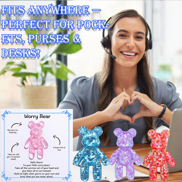 AKLOPE Pocket Bear Hug, Anxiety Relief Gift- Emotional Support Card, Stress Relief for Autism, Mental Health Positivity,Comforting Gift for Son