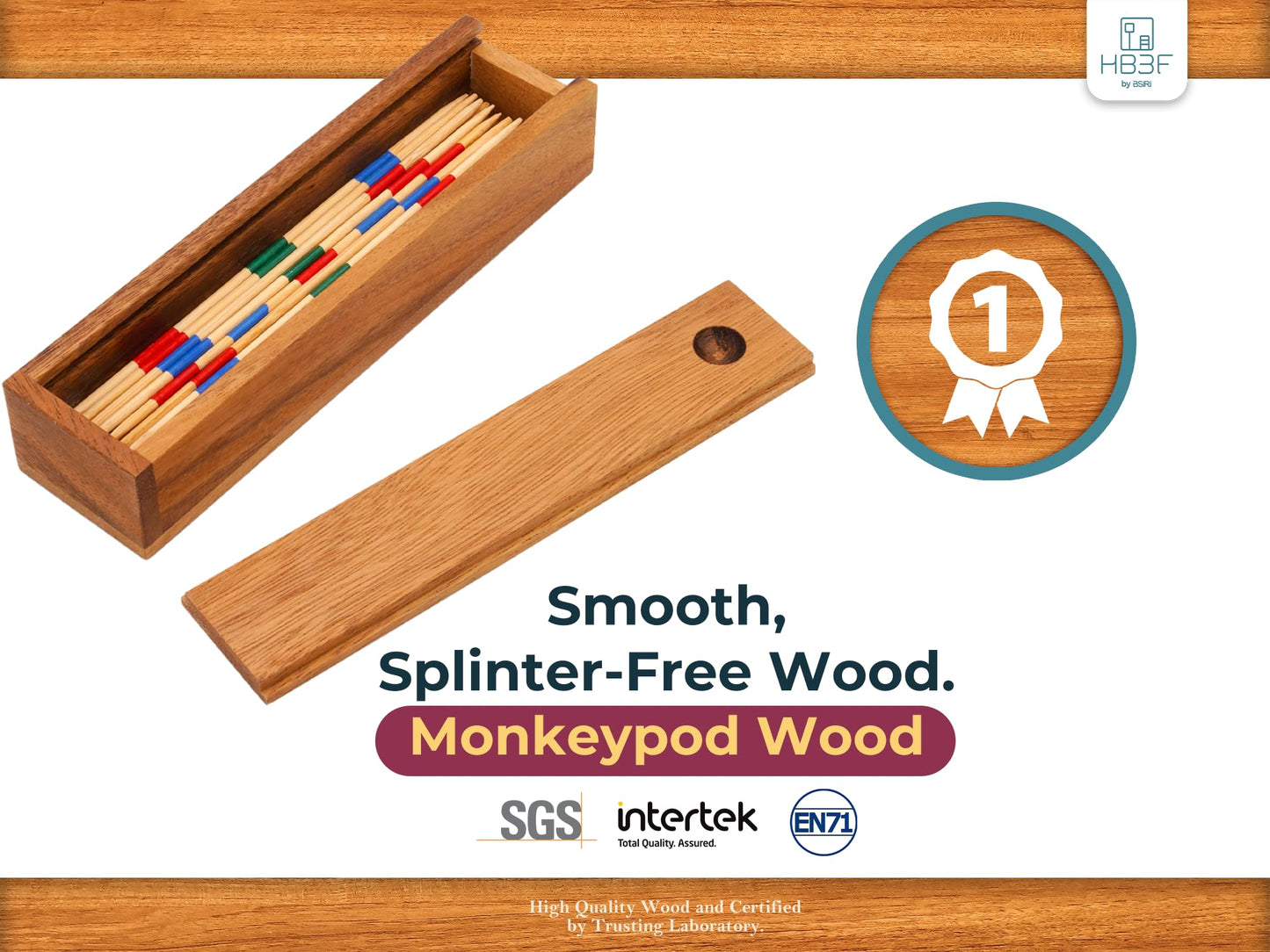 BSIRI Mikado Wooden Pick Up Sticks Game Original Classic Old Fashion Chinese Board Games for Adults and Seniors Toys in Family Brain Teasers