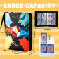Trading Card Binder 4 Pocket, Holds 400 Cards with 50 Removable Sleeves, PU material and Waterproof,3 Ring Zipper Card Binder, Card Album for TCG