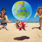 Restroma 20 Pack Inflatable World Globe - 16 Inch Blow Up Earth Beach Ball for Summer Beach Party Favors