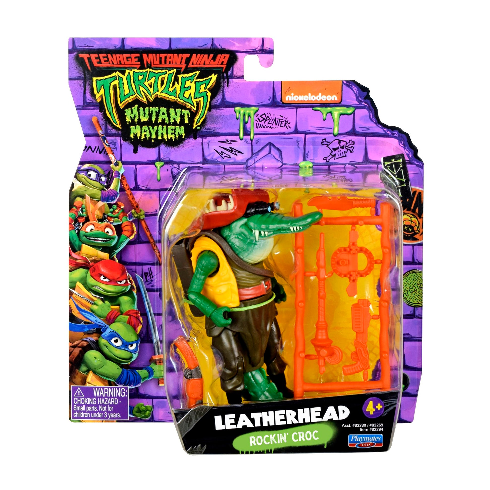 Teenage Mutant Ninja Turtles - Splinter Mutant Mayhem-Figure 4.5 Inch Leather Basic Action Figure Ideal Gift for Kids Ages 4-7 and TMNT Fans