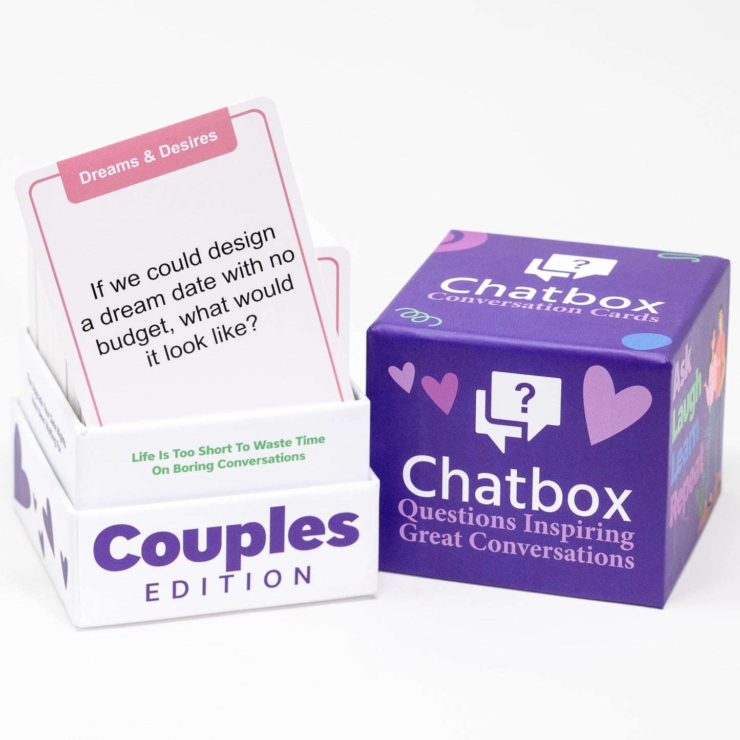 Chatbox Couples Edition Conversation Card Game for Couples, Fun and Meaningful Date Night Game with Thought Provoking Questions, Couples Card Game