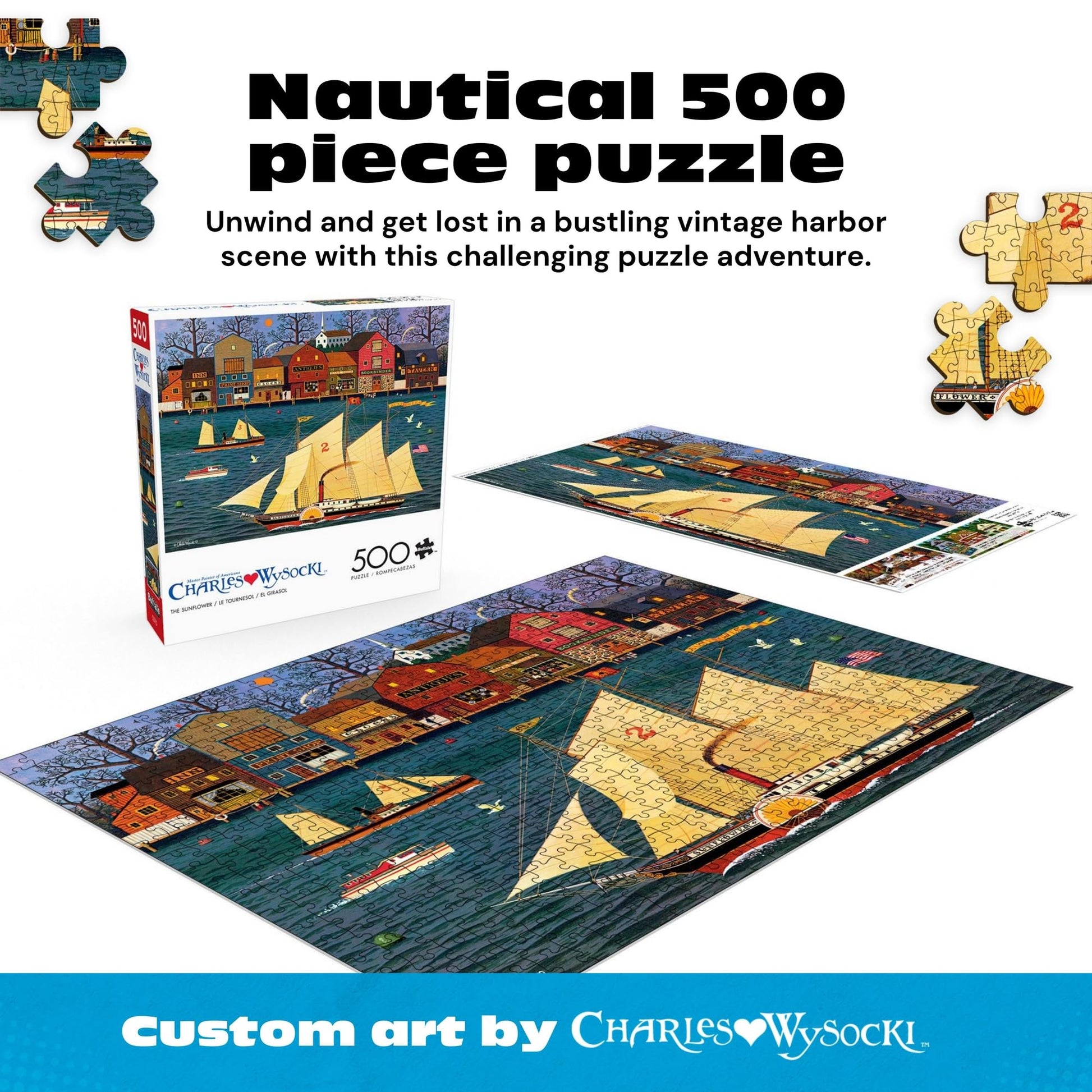 Buffalo Games - Charles Wysocki The Sunflower - 500 Piece Puzzle for Adults