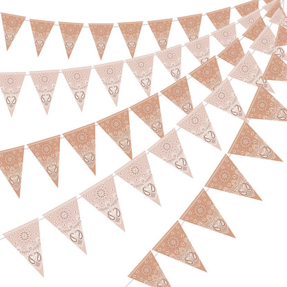 5 Pack Western Cowboy Party Decorations Bandana Pennant Banner Rodeo Party Decorations Banner Wild West Party Decor for Western Cowboy Themed Yee Haw