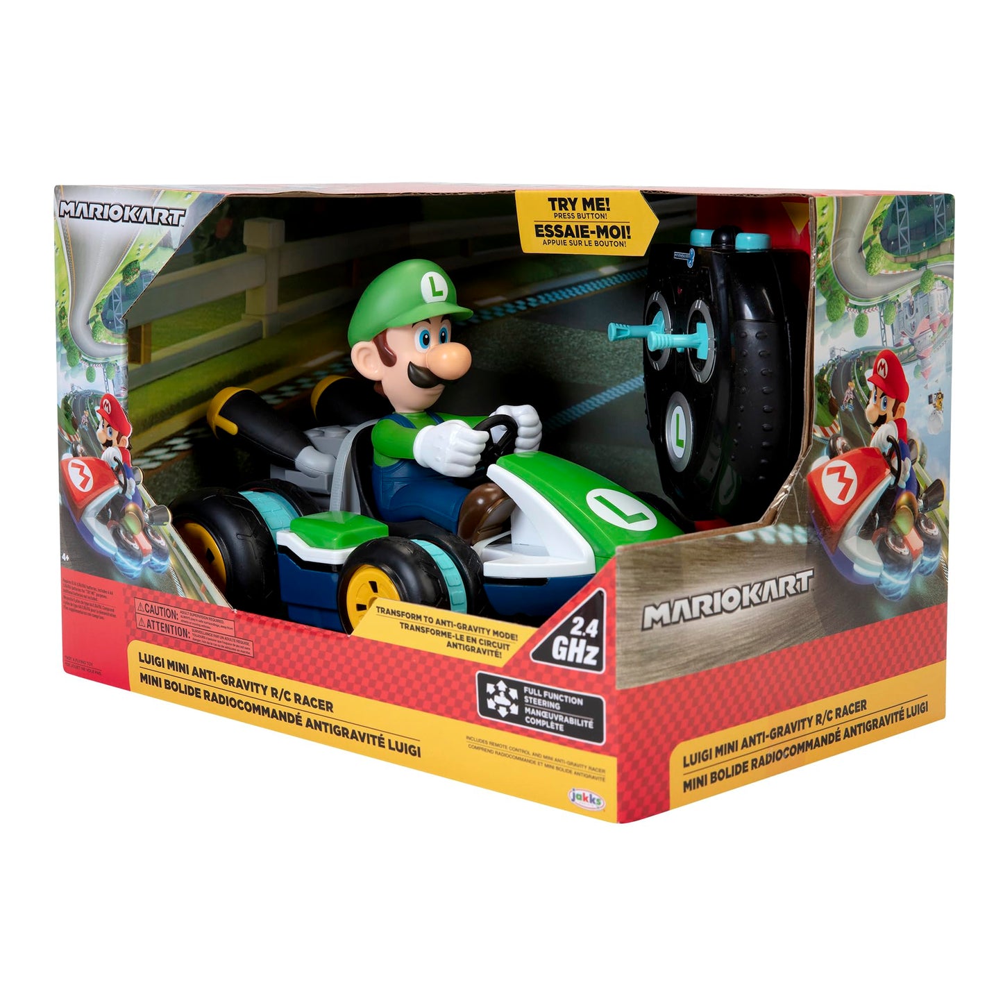 Nintendo Mario Kart 8 Luigi Mini Anti-Gravity Rc Racer 2.4Ghz, with Full Function Steering Create 360 Spins, Whiles & Drift!Up to 100'. Range -