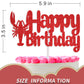 Happy Birthday Cake Topper - Red Glitter Lobster Theme Party Decoration, Seafood Crawfish Boil Birthday Party Supplies (Red)