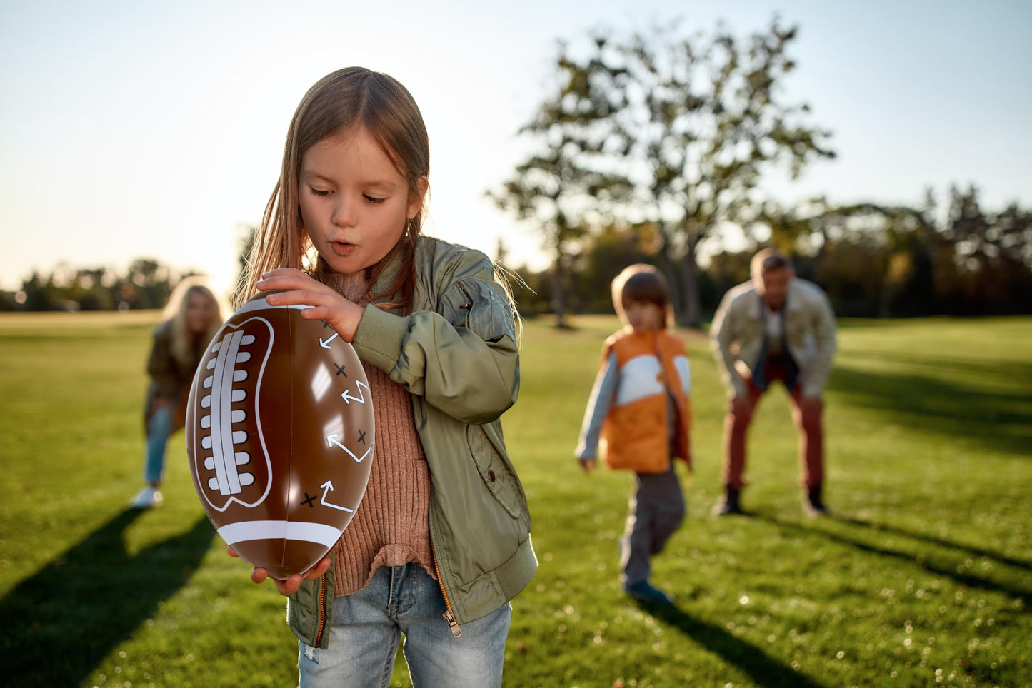 GiftExpress 12pc 16" Inflatable Footballs for Gameday and Party Favor, Sport Party Decorations, Super Fun Football Games Playbook - Playcall