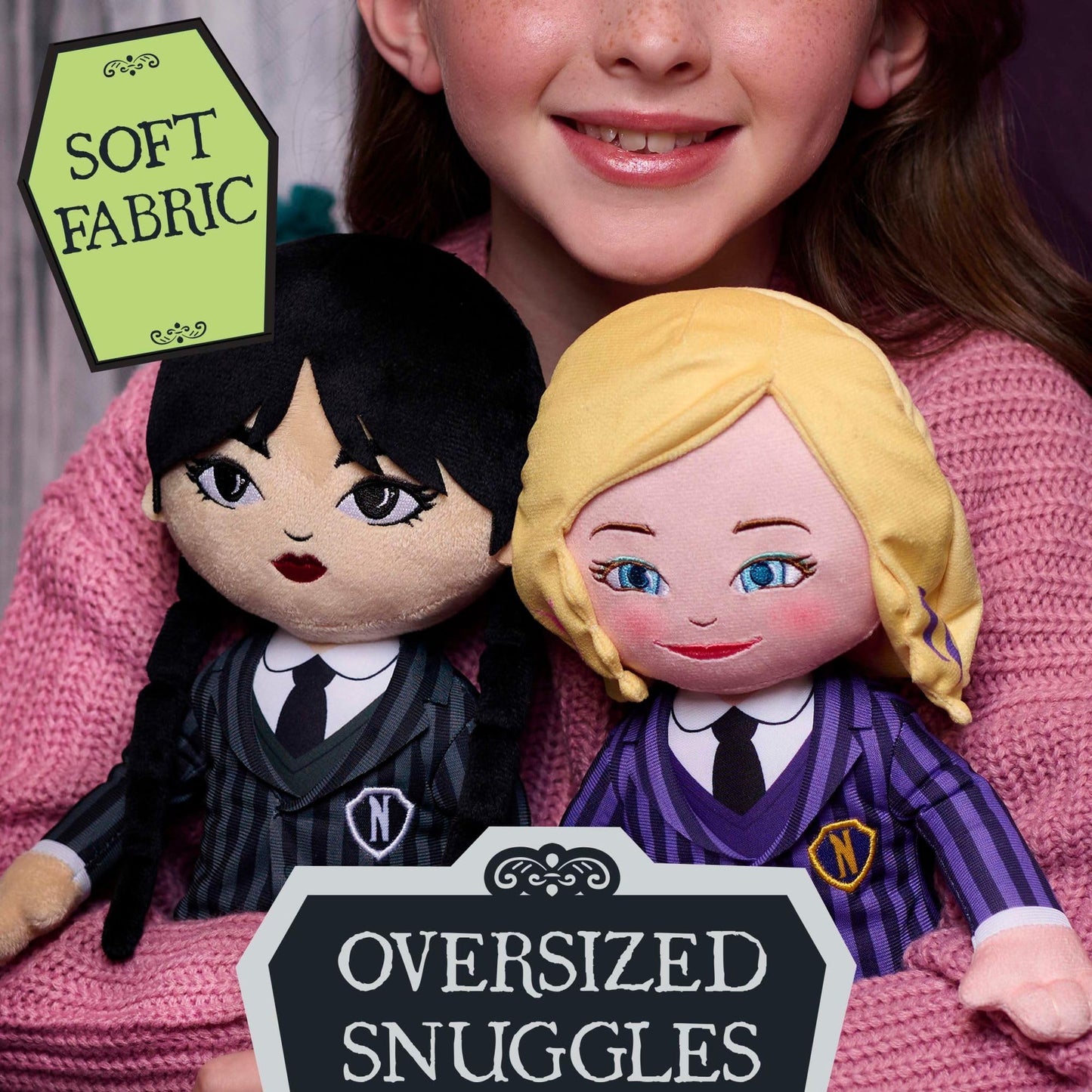 WEDNESDAY Large 15.5-inch Plush Doll, Ultra Soft Plush, Toy for Fans, Girls, Kids, Ages 3 and Up by Just Play