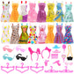 BARWA 53 pcs Doll Clothes and Accessories 10 pcs Party Dresses with 42 pcs Shoes, Crown, Necklace, Hangers, Bags, Accessories for 11.5 inch Doll