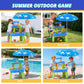 Wee Wonders 3-Tier Water Table with Adjustable Umbrella for Kids, Blue