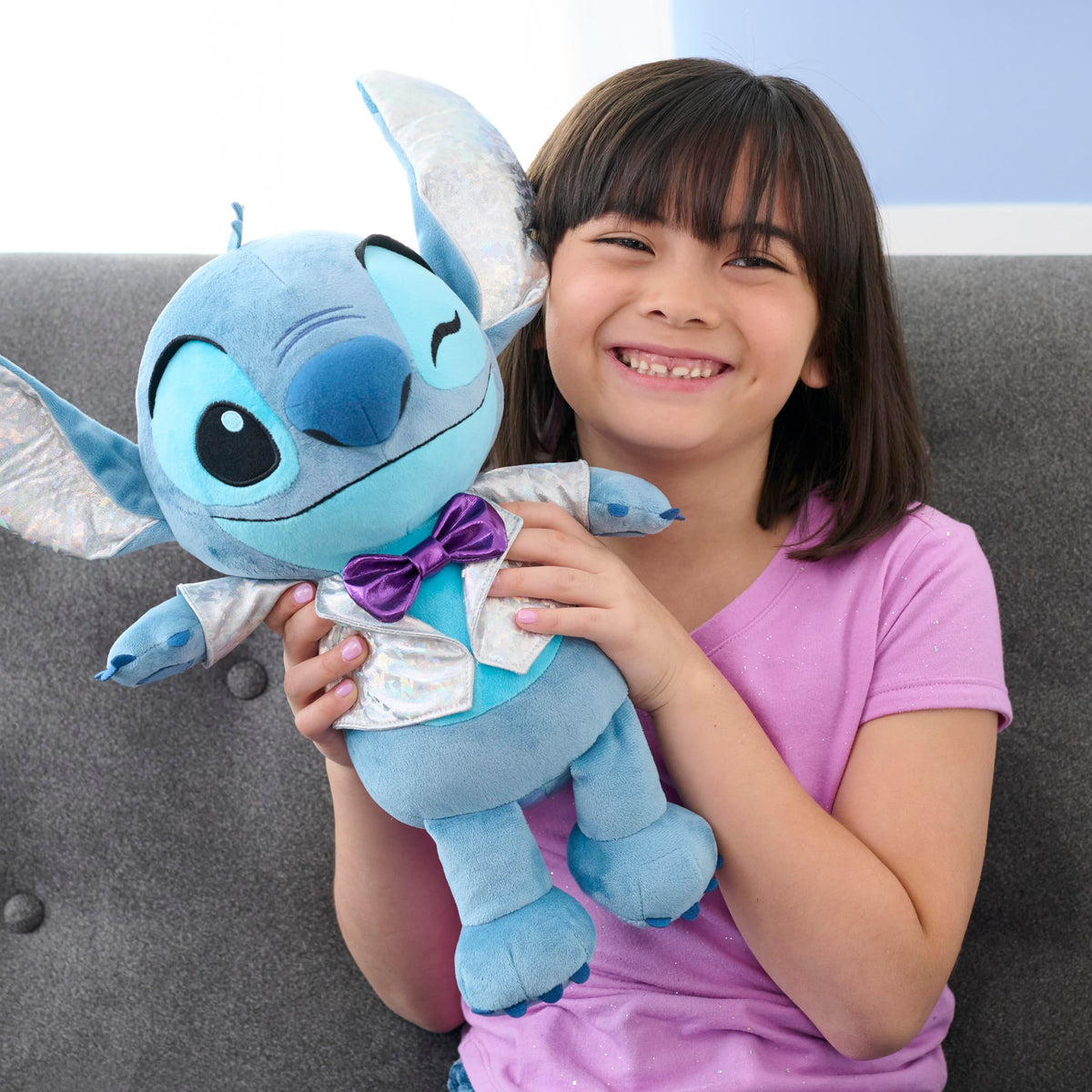 Just Play Disney100 Years of Wonder Stitch Large Plush Stuffed Doll, Officially Licensed Kids Toys for Ages 2 Up