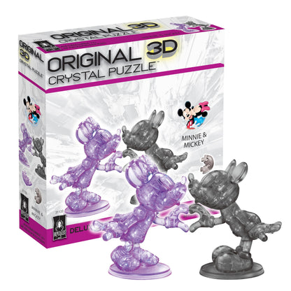 Disney Minnie and Mickey Mouse Heart Deluxe Original 3D Crystal Puzzle from BePuzzled, 3D Crystal Puzzles and Brainteasers for Puzzlers and Collectors