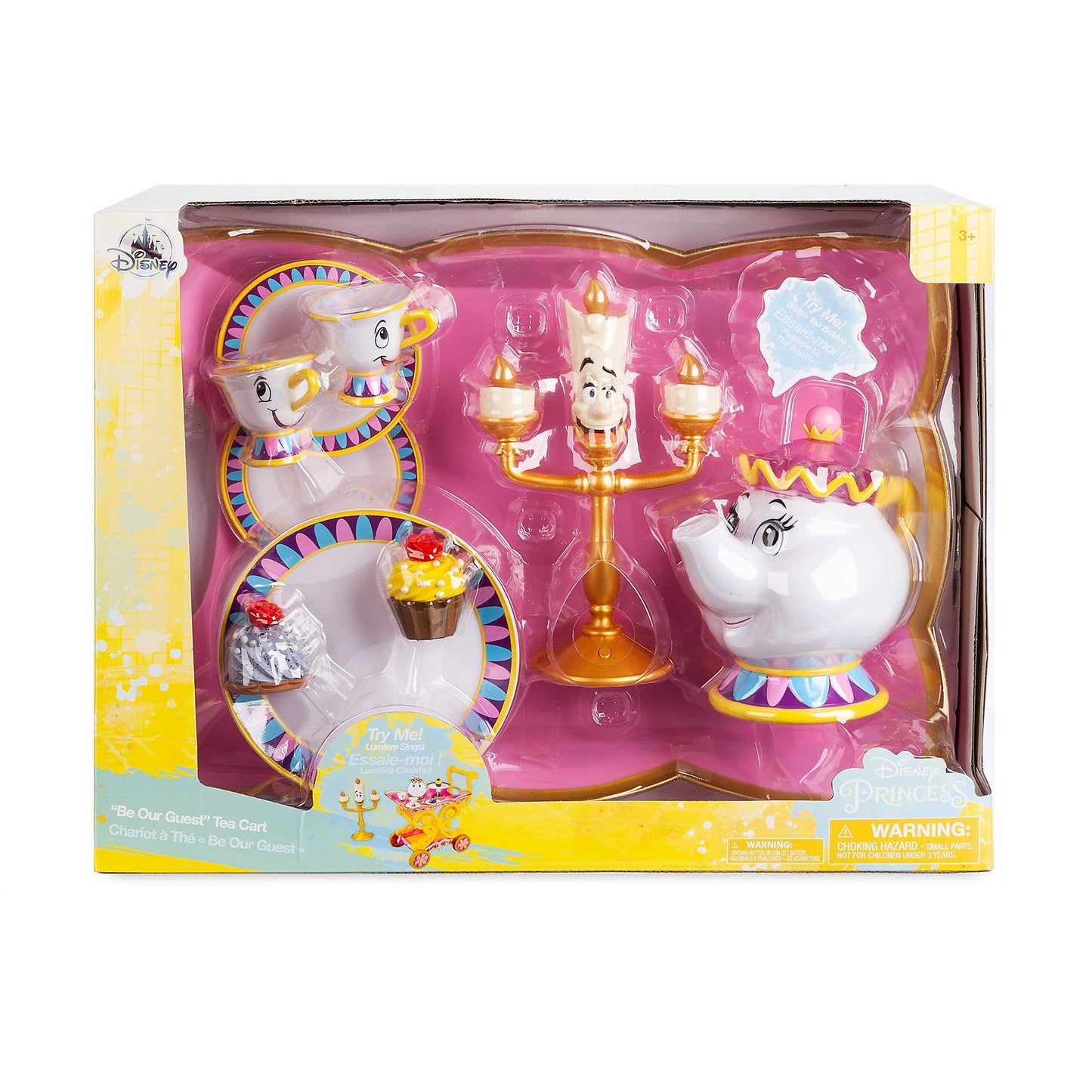 Disney Beauty and The Beast ''Be Our Guest'' Singing Tea Cart Play Set
