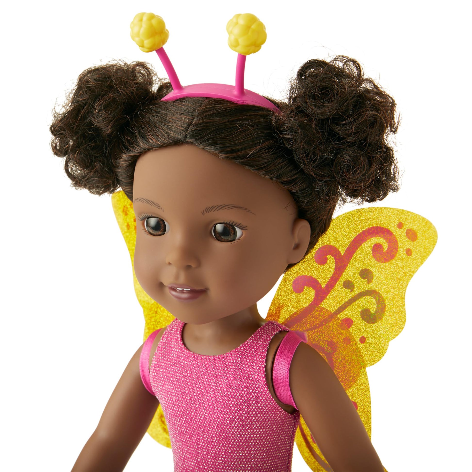 American Girl WellieWishers 14.5-inch Kendall Doll with Pink Leotard, Mesh Skirt, Headband, and Boots, For Ages 4+